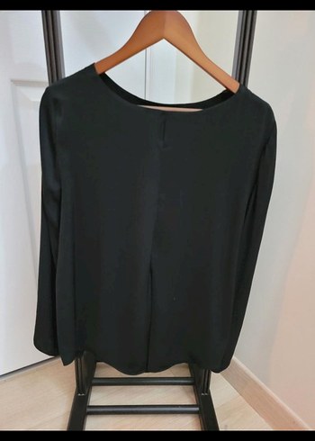 Kadın Siyah Uzun Kollu Salaş Bluz - Görsel 2