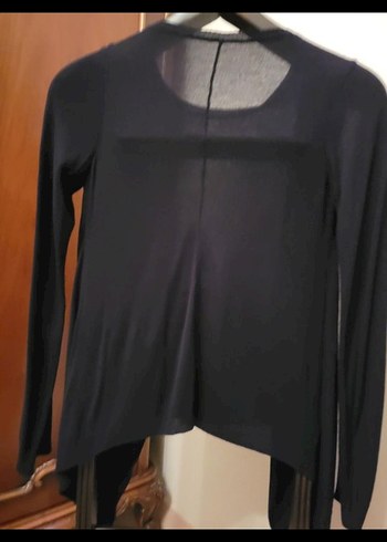 Uzun Kollu Siyah Midi Kadın Hırka - Görsel 3