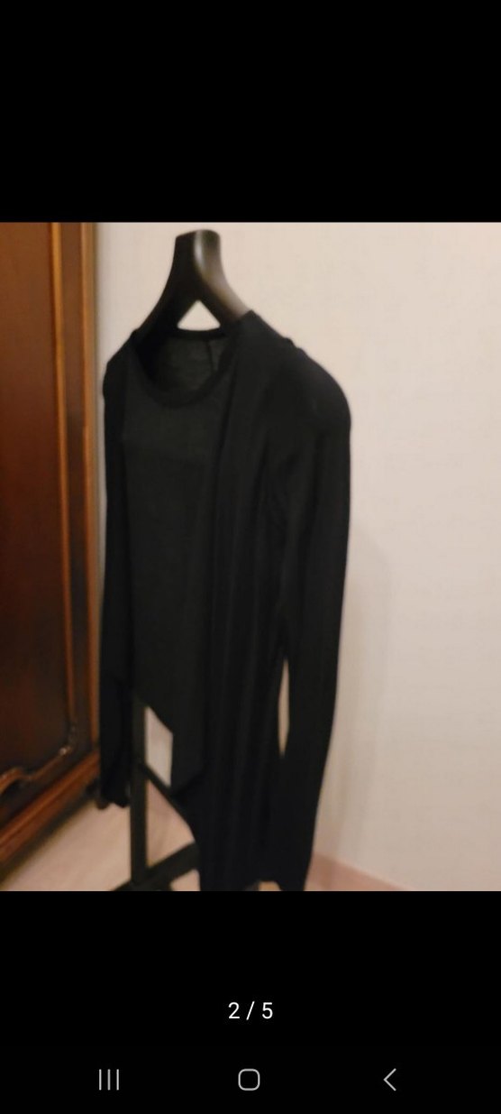 Uzun Kollu Siyah Midi Kadın Hırka - Görsel 2