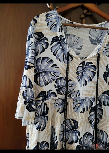 Bohem Püsküllü V Yaka Uzun Elbise - Görsel 5