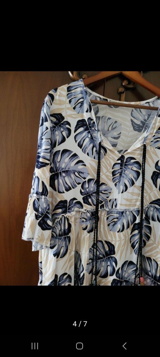 Bohem Püsküllü V Yaka Uzun Elbise - Görsel 5