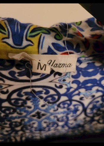 Renkli Desenli Uzun Kollu Bohem Elbise - Görsel 3