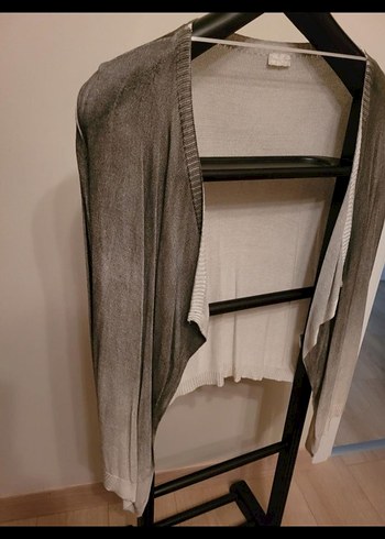 Gri Midi Boy Örme Hırka - Görsel 4