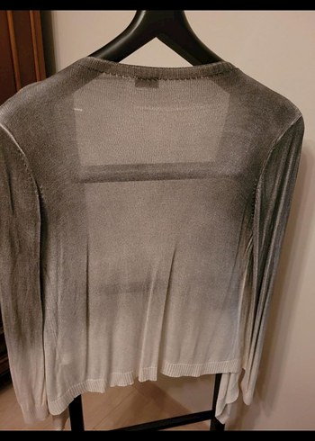 Gri Midi Boy Örme Hırka - Görsel 3