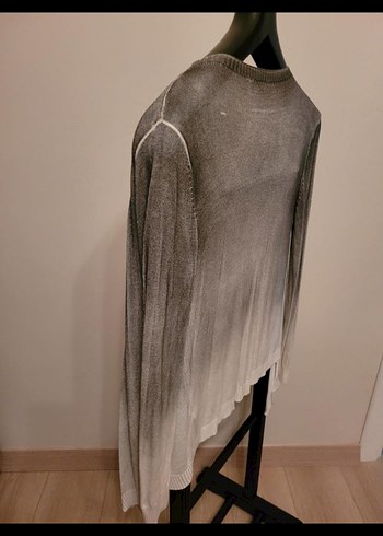 Gri Midi Boy Örme Hırka - Görsel 5