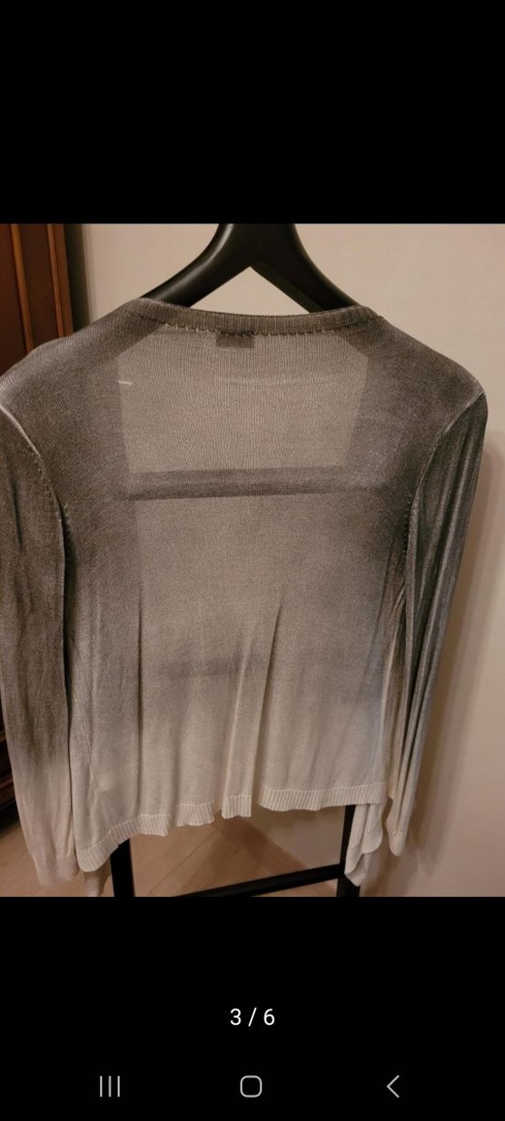 Gri Midi Boy Örme Hırka - Görsel 3