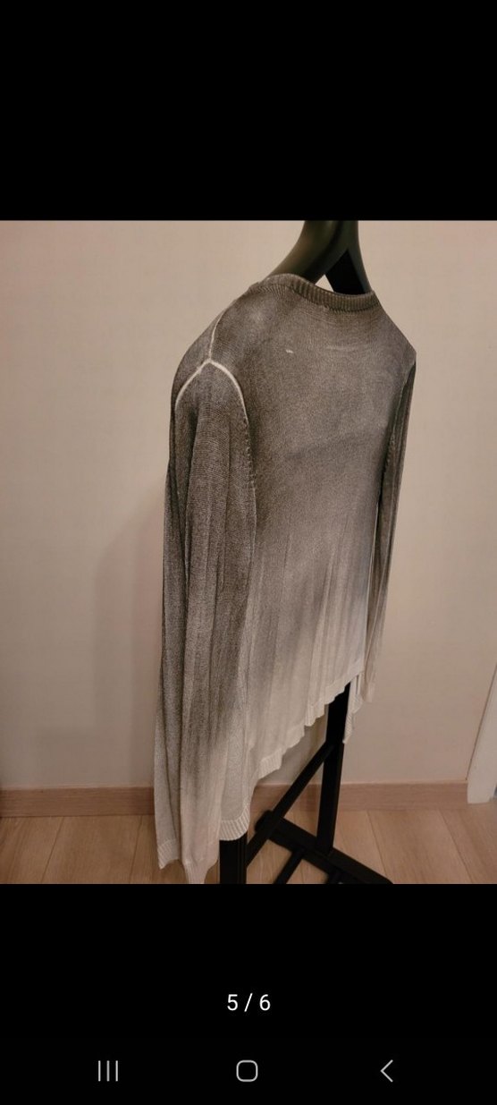 Gri Midi Boy Örme Hırka - Görsel 5