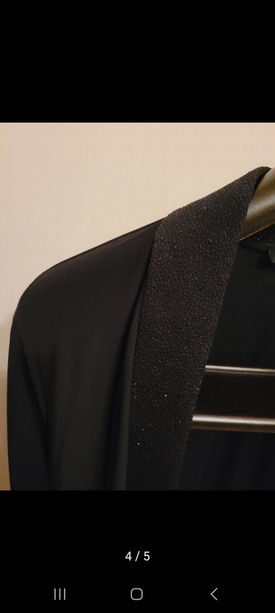 Siyah Kadın Midi Uzun Kollu Hırka - Görsel 4