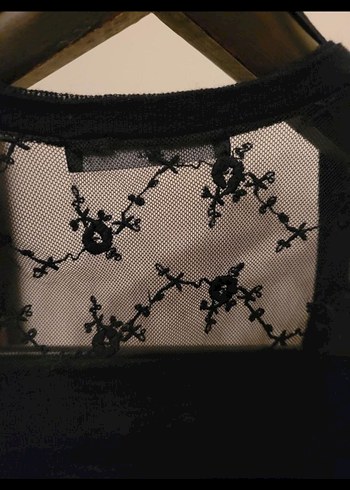 Dantel Detaylı Siyah Kadın Hırka - Görsel 4