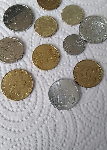 11 adet çil Metal Paralar Seti - Görsel 2