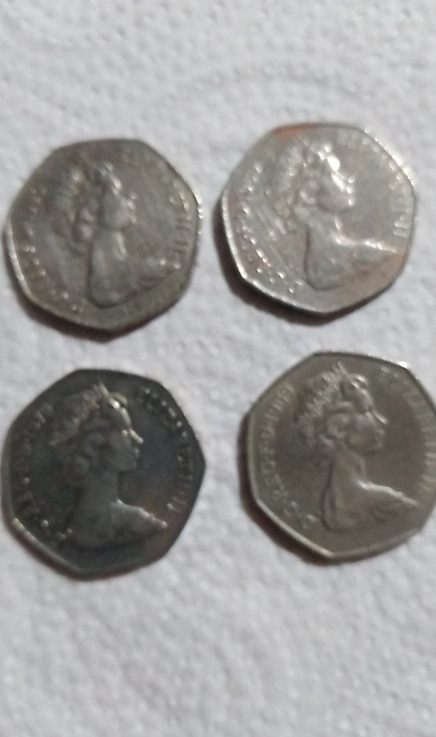 50 Pence Madeni Paralar 4 adet - Görsel 2