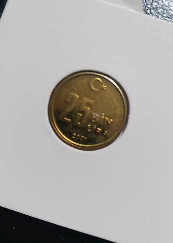 Altın Renkli 25 Bin Lira çil - Görsel 2