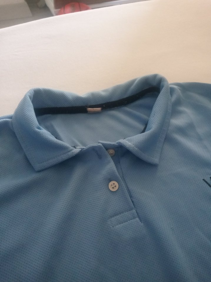 Mavi Düğmeli Polo Yaka Erkek Tişört - Görsel 4