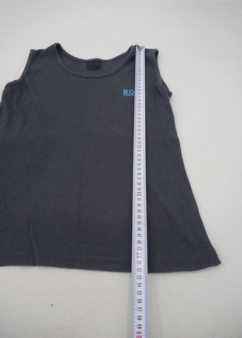 Kız Çocuk Gri Basic Kolsuz Tişört - Görsel 2