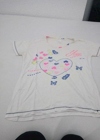 Kız Çocuk Baskılı Beyaz eşofman takımı - Görsel 5