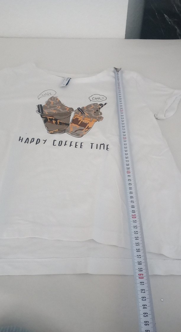 Beyaz Kız Çocuk Baskılı Kısa Kollu Tişört - Görsel 3