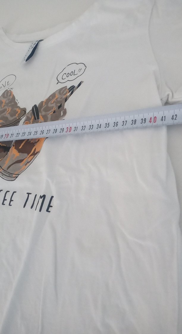 Beyaz Kız Çocuk Baskılı Kısa Kollu Tişört - Görsel 5