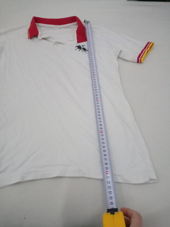 Beyaz Erkek Kısa Kollu Polo Yaka Tişört - Görsel 3