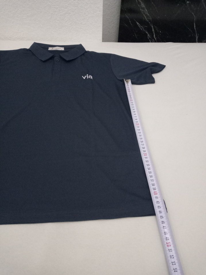 Gri V Yaka Erkek Polo Tişört füme renk - Görsel 4