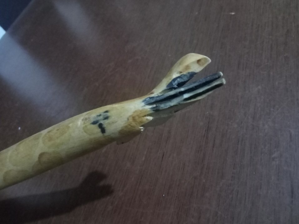 Zürafa Figürlü Ahşap Servis Kaşığı ve Çatalı - Görsel 4