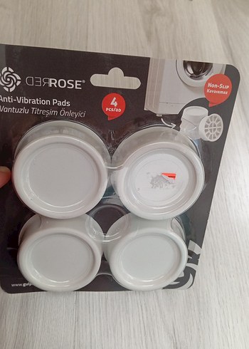 Vantuzlu Titresim Önleyici 4'lü Set Gri