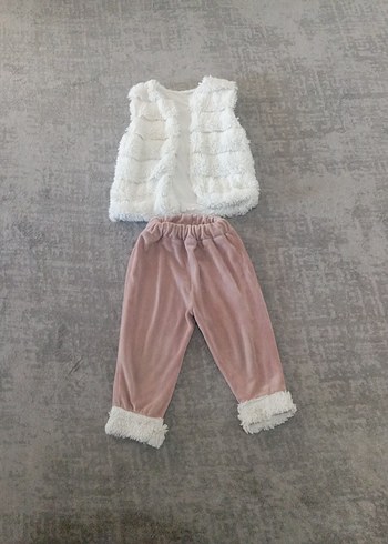 Kız çocuk Yelek ve Pantolon Takımı