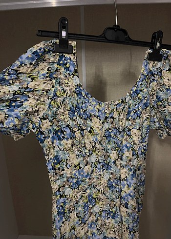 Çiçek Desenli Uzun Bohem Elbise - Görsel 3