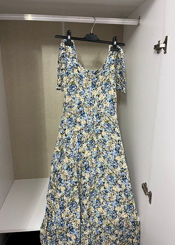 Çiçek Desenli Uzun Bohem Elbise - Görsel 5