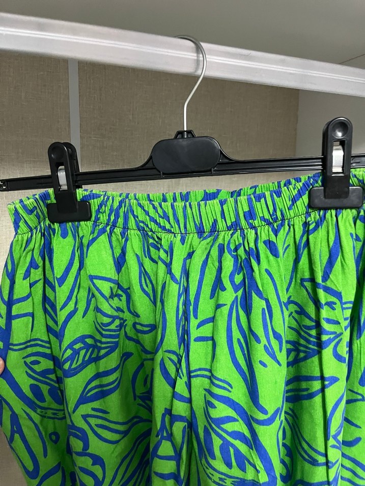 Yeşil Pilili Bohem Uzun Etek - Görsel 3