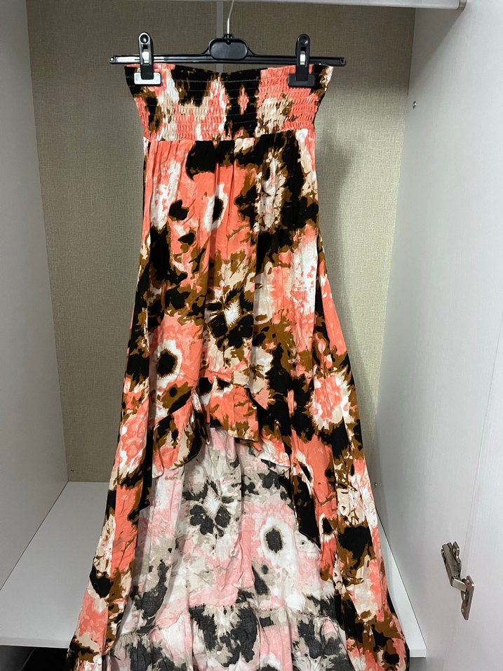 Kadın Çok Renkli önü kıza arkası uzun etek - Görsel 5