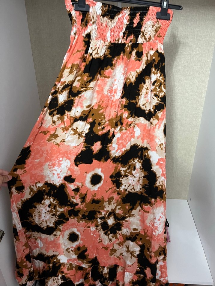 Kadın Çok Renkli önü kıza arkası uzun etek - Görsel 3