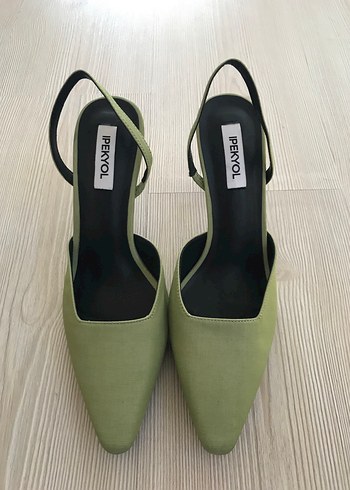 IPEKYOL Yeşil Stiletto Kadın Topuklu Ayakkabı
