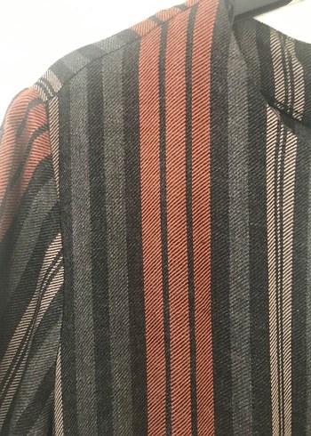 Kahverengi V Yakalı Kadın Uzun Elbise - Görsel 2