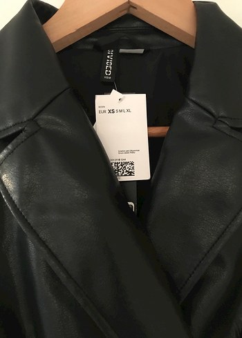 Kemerli Siyah Deri Kadın Ceket - Görsel 2