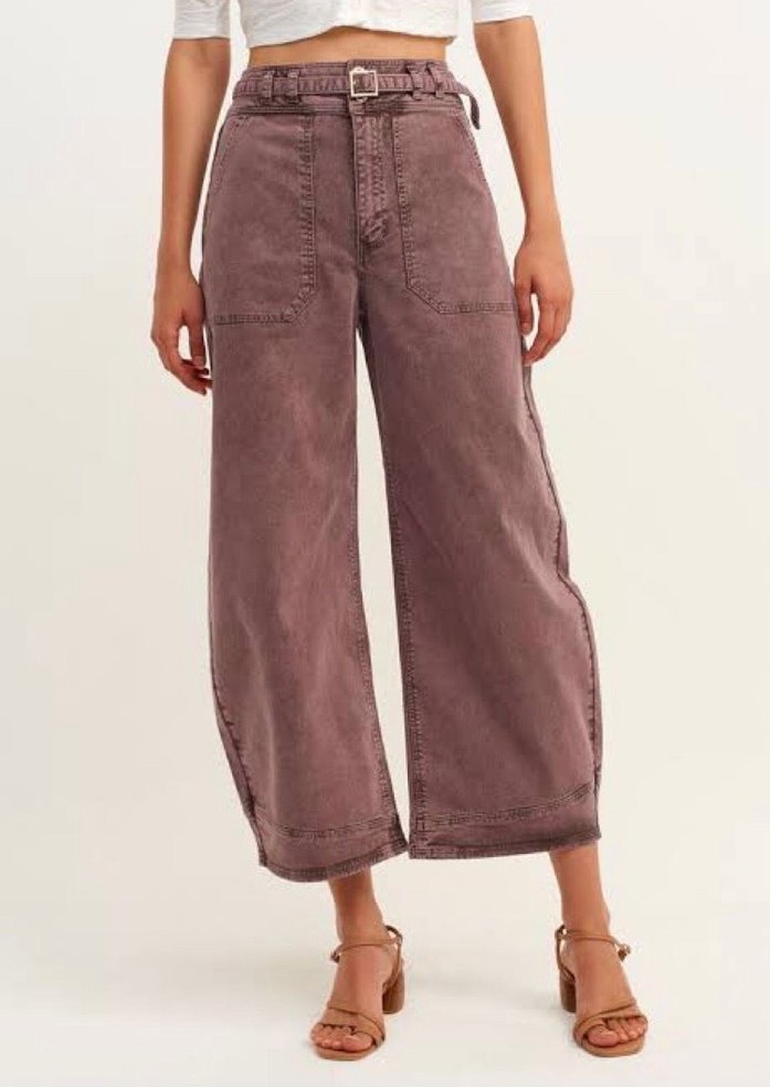 Kadın Bej Bağcıklı Salaş Boyfriend Pantolon - Görsel 2