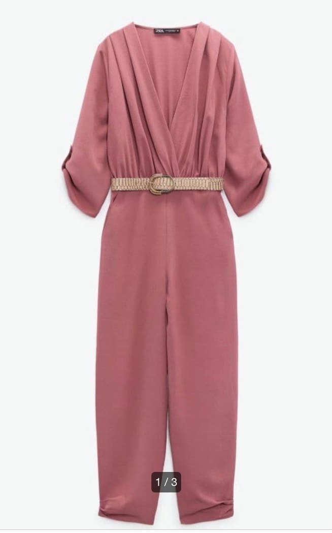 Kadın Pembe Kuşaklı Uzun Tulum - Görsel 3