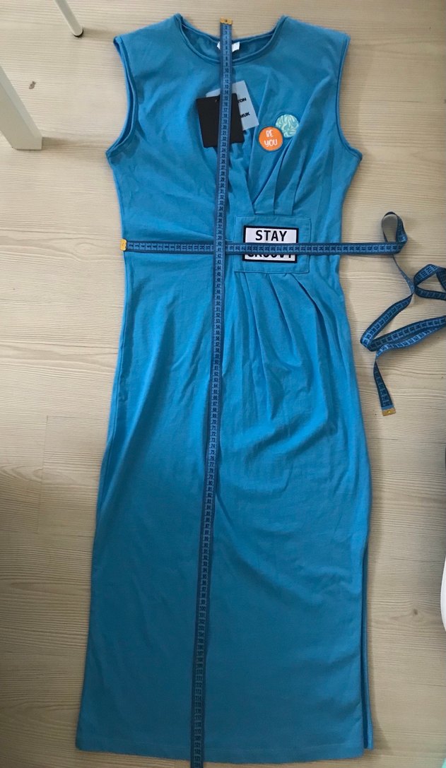 Twist Mavi Midi Elbise - Görsel 3