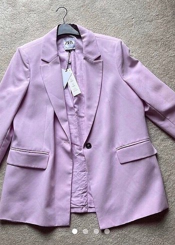 Zara Lila Tek Dugmeli Blazer Ceket