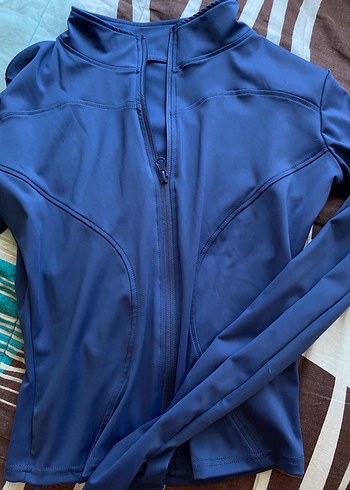 Dar kesim normal boy lacivert range mom spor ceketi - Görsel 5