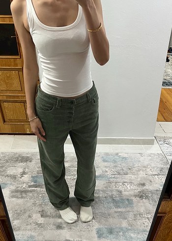 Zara Haki Keten Pantolon