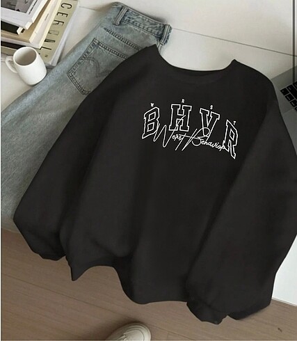 Baskılı oversize sweat