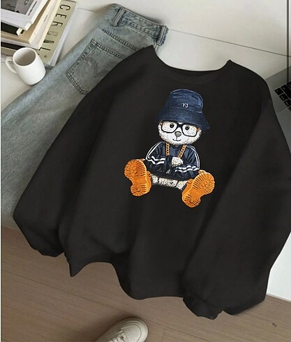 Baskılı oversize sweat