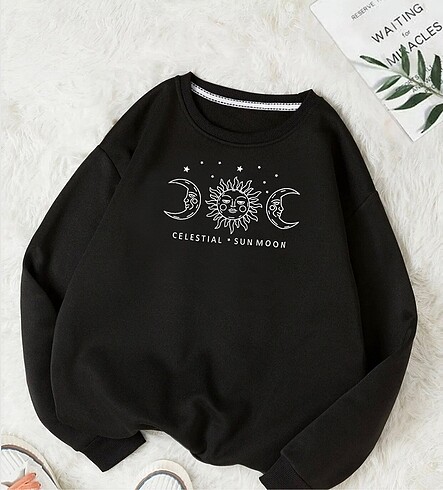 Baskılı oversize sweat