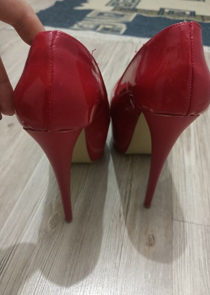 38Kırmızı tapuklu rugon ayakkabı - Görsel 2