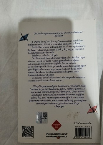 Sadako ve Kâğıttan Bin Turna Kuşu - Eleanor Coerr - Görsel 2