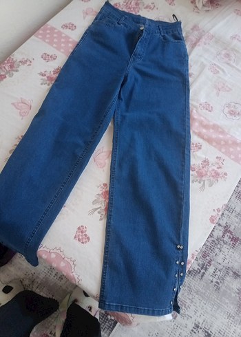 Yüksek bel mavi kot Jean (38 beden)