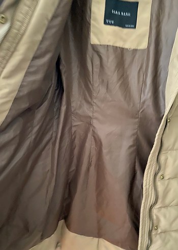 Kadın Bej Midi Süet Kaban, Kürklü, Sokak Stili - Görsel 6