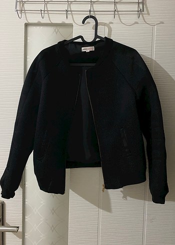 Siyah Fermuarlı Kadın Midi Ceket - Görsel 3