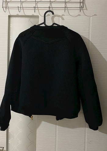 Siyah Fermuarlı Kadın Midi Ceket - Görsel 2