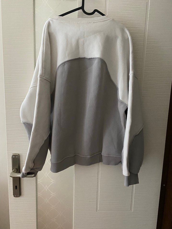 Gri Oversize Kadın Sweatshirt - Görsel 3
